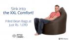 Style Home XXL Size Filled Bean Bags