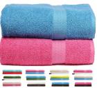 Trident 450GSM Premium Cotton 2 Pcs Bath Towels - Sky Blue & Pink