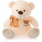 Frantic Teddy Bear with Neck Bow Premium Quality Soft Plush Fabric (Butter_HugMe, 32 cm)