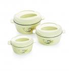 Cello Cuisine Insulated Casserole Gift Set, 3-Pieces, Ivory