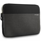 TIZUM 11.6-Inch Laptop Sleeve Trail Folio with External Document Slip Pocket (Black/Grey)