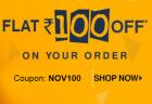 Flat Rs. 100 OFF on your order