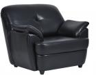 FabHomeDecor Boston Single Seater Sofa ( Black)