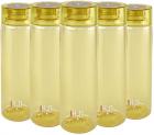 Cello H2O Round Plastic Water Bottle, 750ml, Set of 5, Yellow