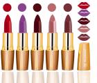 Rythmx Creme Matte Lipstick Combo for Daily Wear (Red, Purple, Maroon, Light Peach, Light Brown)