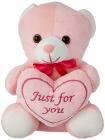 Dimpy Stuff Teddy Bear with Heart, Pink (20cm)