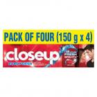 Closeup Ever Fresh Red Hot Gel Toothpaste - 150 g (Pack of 4)