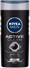 NIVEA MEN Hair, Face & Body Wash, Active Clean Shower Gel, 250ml