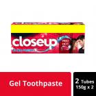 Closeup Ever Fresh Red Hot Gel Toothpaste - 150 g (Pack of 2, Saver Pack)