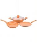 Wonderchef Non-Stick Tangerine Cookware Set of 4