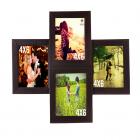 WENS 4-Picture MDF Photo Frame (16 inch x 16 inch, Brown, WSF-4068)