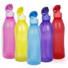 Cello Fresca Flip Polypropylene Bottle Set, 1 Litre, 5-Pieces, Multicolour