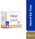 Softsens Baby Natural Bar Soap, with Almond Oil & Honey Value Pack 300g (100g X 3)