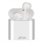 PTron Bassbuds Lite in-Ear True Wireless Bluetooth Headphones (TWS) with Mic - (White)