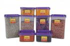 Laplast - 100010 Plastic Storage Container, 8-Pieces, Purple