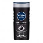 NIVEA MEN Hair, Face & Body Wash, Active Clean Shower Gel, 250ml