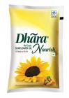 Dhara Nourish Refined Sunflower Oil Pouch, 1L