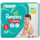 Pampers All round Protection Pants, Large size baby diapers (LG), 64 Count, Anti Rash diapers, Lotion with Aloe Vera