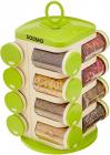 Amazon Brand - Solimo Revolving Spice Rack set (16 pieces)