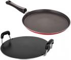 NIRLON Non-Stick Aluminium Odor dosa Tawa and Round Tawa Combo Set Cookware Set  (PTFE (Non-stick), Aluminium, 2 - Piece)