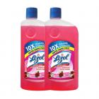 Lizol Disinfectant Surface & Floor Cleaner, Floral - 975 ml (Pack of 2)