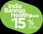 Flat 15% off on Medicines