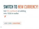 Flat 5% Cashback on Add money into Freecharge Wallet