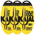 Maybelline Colossal Kajal 12h Black - (Pack Of 3) 0.35 g  (Yellow)