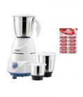 Eveready GLOWY Mixer Grinder White and Blue