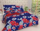 Engunias™ Prime Collection Polycotton144 TC Premium Double Sized bedsheet with 2 Free Maching Pillow Covers(90 * 90) Inch Color- Purple Design-Floral