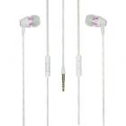 Casotec C04WH In-Ear Earphones Headphone Hands-free with Mic for All 3.5mm Supported Mobile & Gadgets - White