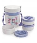 Cello Elite Gray & Blue Lunch Box- 3 Containers