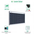 Loom Solar 40 Watt - 12 Volt Solar Panel for Home Lighting & Small Battery Charging