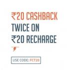 Rs 20 cashback on Rs 20 [Can be Used 3 Times][App Only]