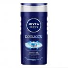 NIVEA MEN Hair, Face & Body Wash, Cool Kick Shower Gel, 250ml