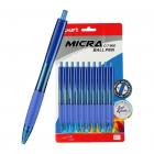 Luxor Micra Ball Pen Blue (10